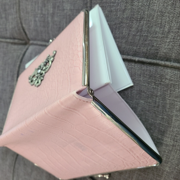 Vtg Pink Croc-Embossed Clutch Photo‎ Album 16 Spots - Picture 7 of 16